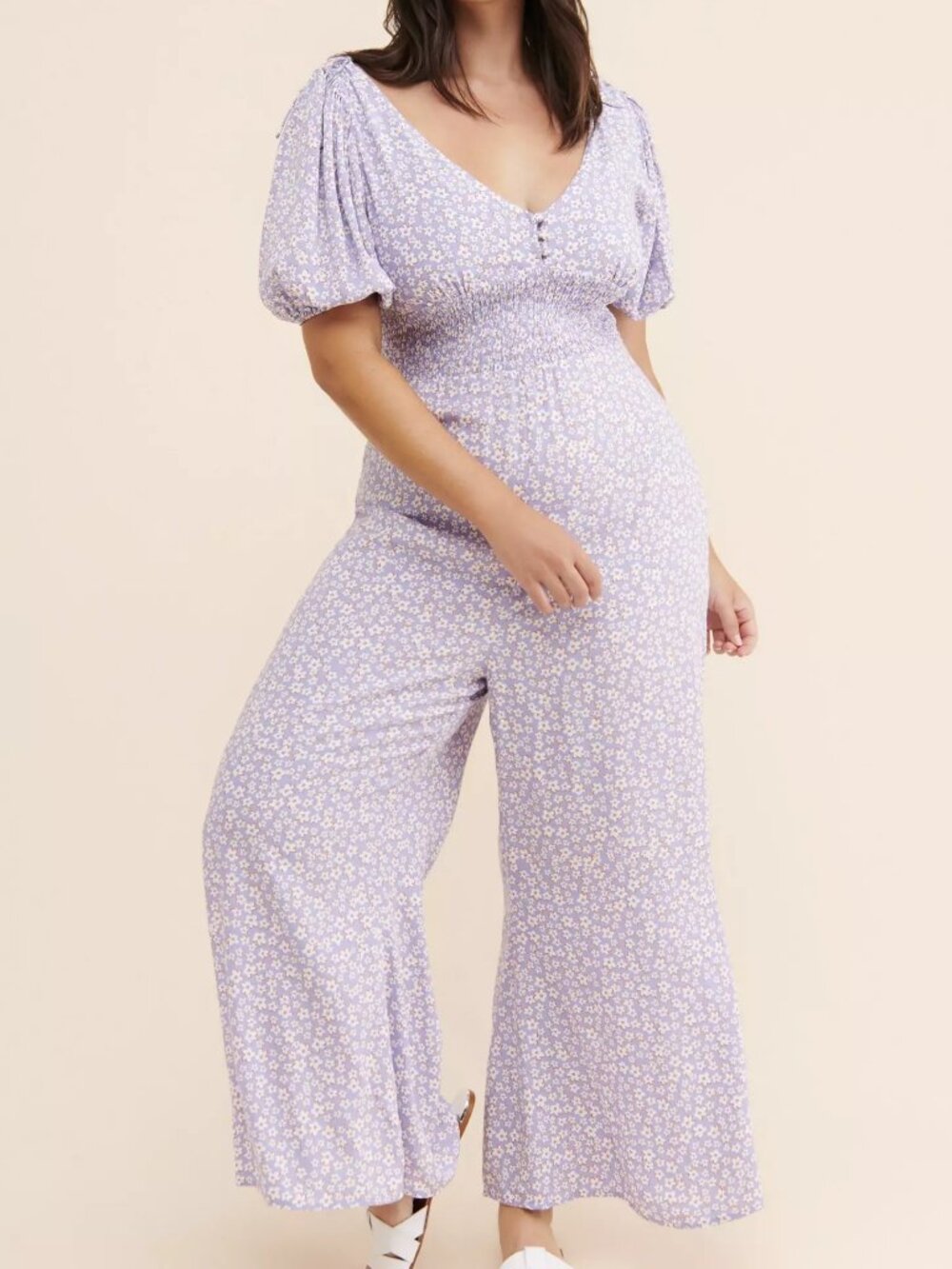 Dean Juliette Jumpsuit Lilac White Daisies